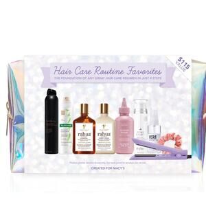 MACY'S 9 PC HAIR CARE ROUTINE FAVORITES GIFT SET SHAMPOO CONDITIONER MINI IRON +